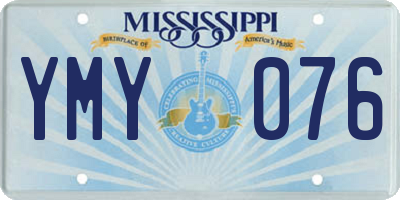 MS license plate YMY076