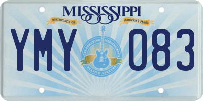 MS license plate YMY083