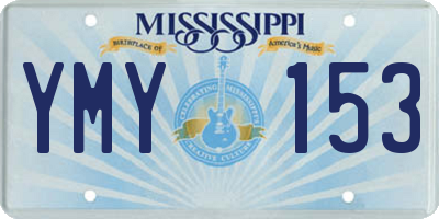 MS license plate YMY153