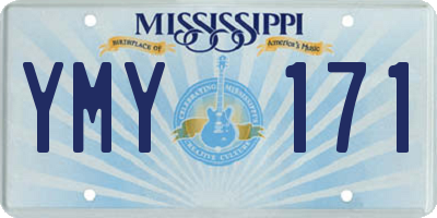 MS license plate YMY171