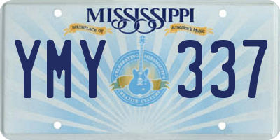 MS license plate YMY337