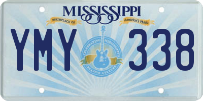 MS license plate YMY338