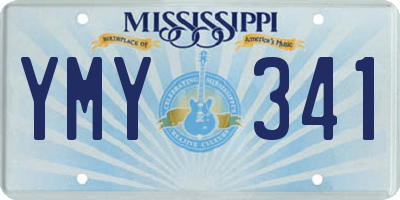 MS license plate YMY341