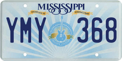 MS license plate YMY368