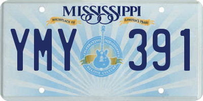 MS license plate YMY391