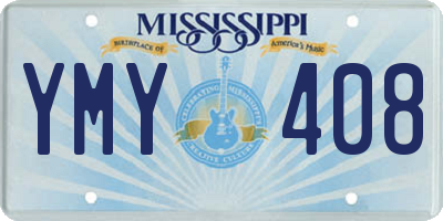 MS license plate YMY408