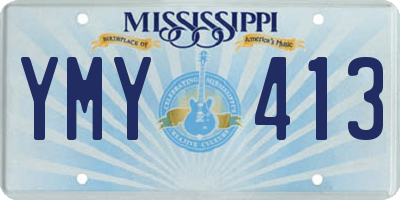 MS license plate YMY413