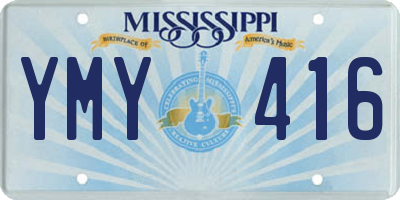 MS license plate YMY416