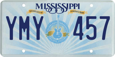 MS license plate YMY457