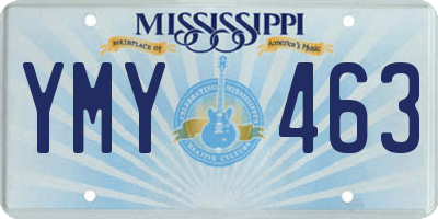 MS license plate YMY463