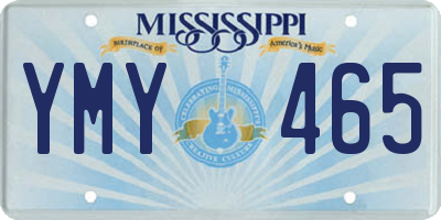 MS license plate YMY465