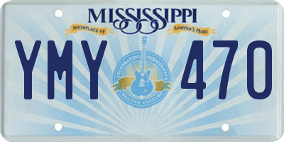 MS license plate YMY470