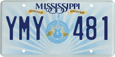 MS license plate YMY481