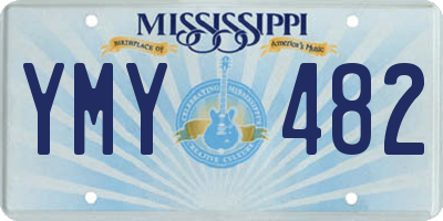 MS license plate YMY482