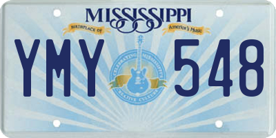 MS license plate YMY548