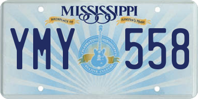 MS license plate YMY558