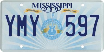 MS license plate YMY597