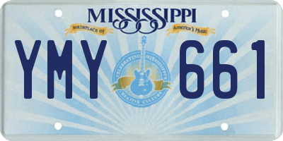 MS license plate YMY661