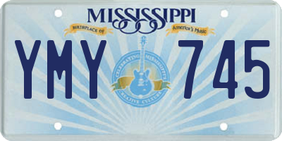 MS license plate YMY745