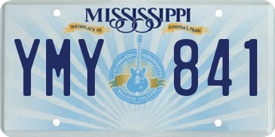MS license plate YMY841
