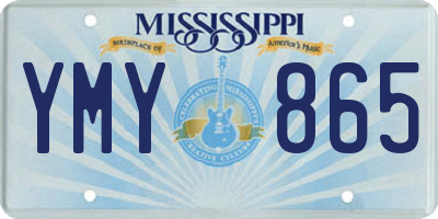 MS license plate YMY865