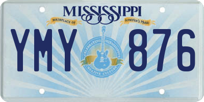 MS license plate YMY876