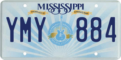 MS license plate YMY884