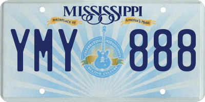 MS license plate YMY888