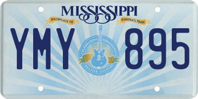 MS license plate YMY895