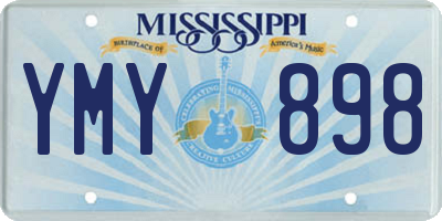 MS license plate YMY898