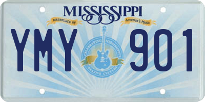 MS license plate YMY901