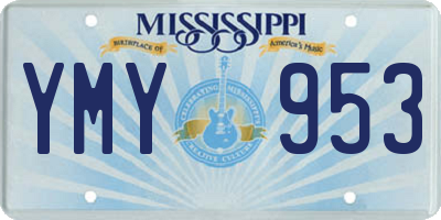 MS license plate YMY953