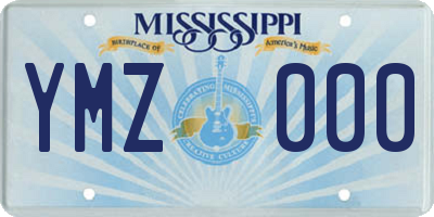 MS license plate YMZ000