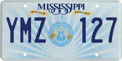 MS license plate YMZ127