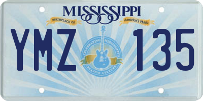 MS license plate YMZ135