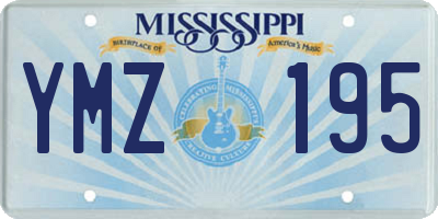 MS license plate YMZ195