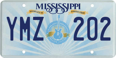 MS license plate YMZ202