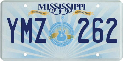 MS license plate YMZ262