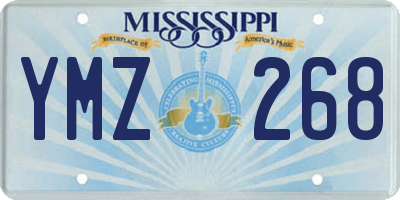 MS license plate YMZ268