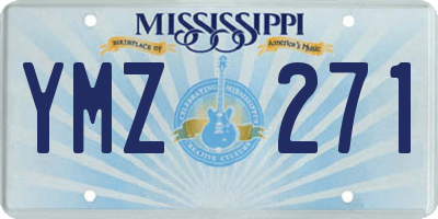 MS license plate YMZ271
