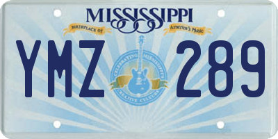 MS license plate YMZ289