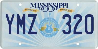 MS license plate YMZ320
