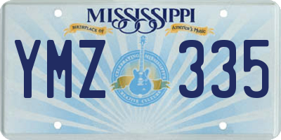 MS license plate YMZ335