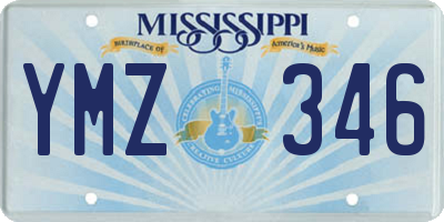 MS license plate YMZ346