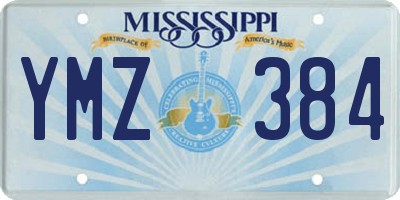 MS license plate YMZ384