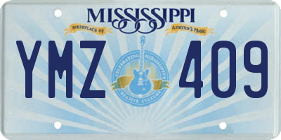 MS license plate YMZ409