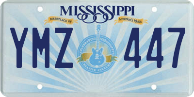 MS license plate YMZ447