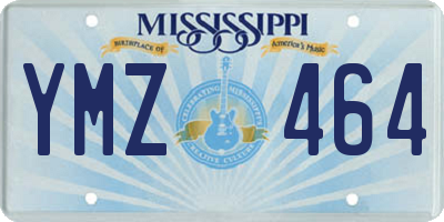 MS license plate YMZ464