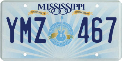MS license plate YMZ467