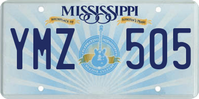MS license plate YMZ505